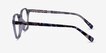 Hopkins Clear Purple Floral AcetateEyeglass Frames from EyeBuyDirect, Side View