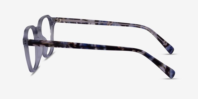 Hopkins Clear Purple Floral AcetateEyeglass Frames from EyeBuyDirect, Side View