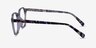 Hopkins Clear Purple Floral AcetateEyeglass Frames from EyeBuyDirect, Side View