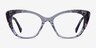 Vivi Clear Gray Floral AcetateEyeglass Frames from EyeBuyDirect, Front View