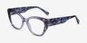 Vivi Clear Gray Floral AcetateEyeglass Frames from EyeBuyDirect, Angle View