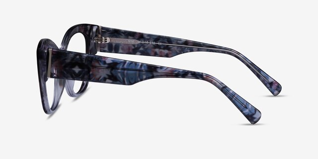 Vivi Clear Gray Floral AcetateEyeglass Frames from EyeBuyDirect, Side View