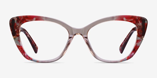 Vivi Clear Nude Floral AcetateEyeglass Frames from EyeBuyDirect, Front View