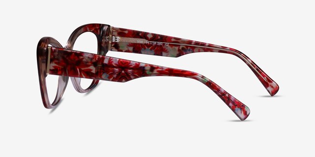 Vivi Clear Nude Floral AcetateEyeglass Frames from EyeBuyDirect, Side View