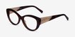 Rhea Tortoise AcetateEyeglass Frames from EyeBuyDirect, Angle View
