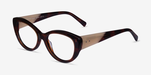 Rhea Tortoise AcetateEyeglass Frames from EyeBuyDirect, Angle View