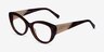 Rhea Tortoise AcetateEyeglass Frames from EyeBuyDirect, Angle View