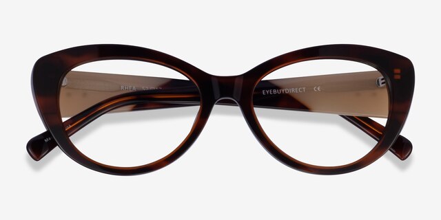 Rhea Tortoise AcetateEyeglass Frames from EyeBuyDirect, Closed View