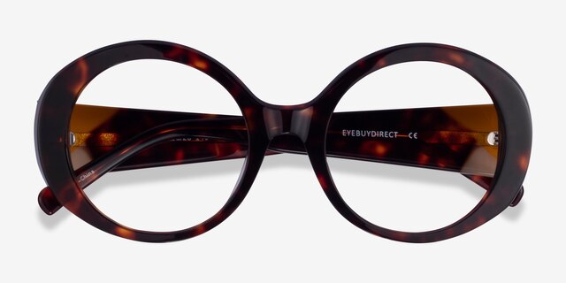Leda Tortoise AcetateEyeglass Frames from EyeBuyDirect, Closed View