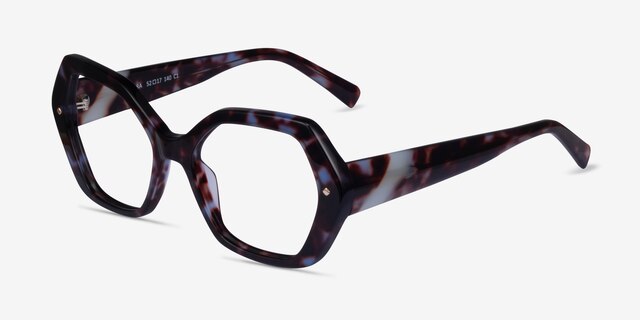 Adira Blue Tortoise AcetateEyeglass Frames from EyeBuyDirect, Angle View