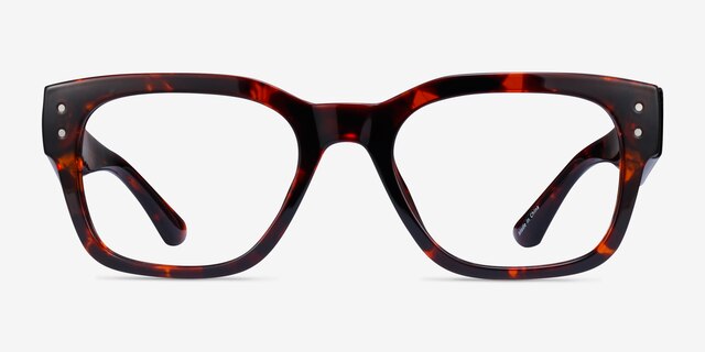 Hearth Tortoise PlasticEyeglass Frames from EyeBuyDirect, Front View