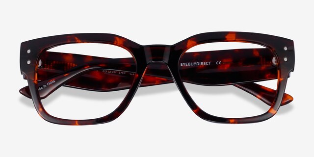 Hearth Tortoise PlasticEyeglass Frames from EyeBuyDirect, Closed View