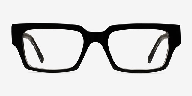 Rand Black AcetateEyeglass Frames from EyeBuyDirect, Front View