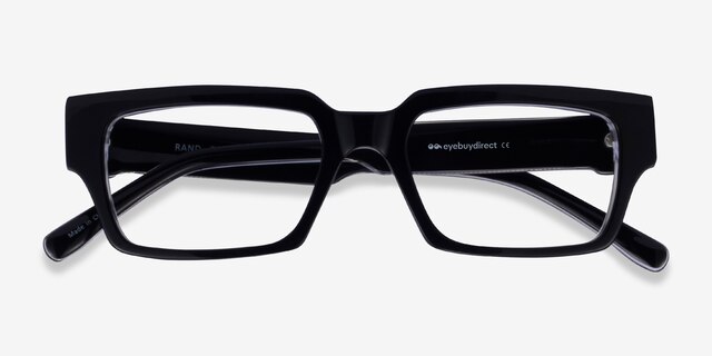 Rand Black AcetateEyeglass Frames from EyeBuyDirect, Closed View