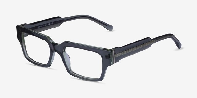 Rand Clear Gray AcetateEyeglass Frames from EyeBuyDirect, Angle View