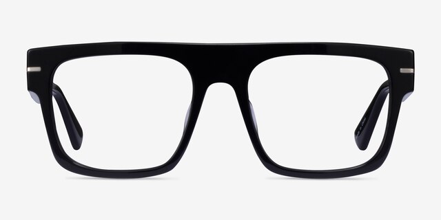 Chet Black AcetateEyeglass Frames from EyeBuyDirect, Front View