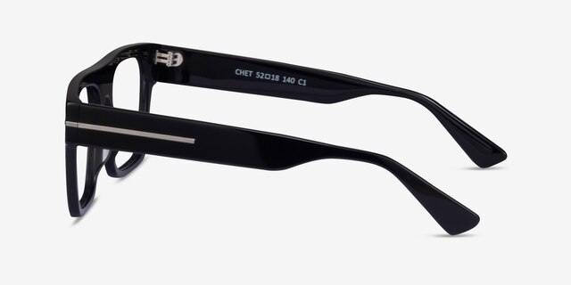 Chet Black AcetateEyeglass Frames from EyeBuyDirect, Side View