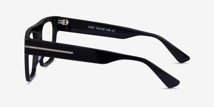 Chet Noir Acétate Montures de lunettes de vue d'EyeBuyDirect