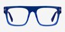 Chet Transparent Blue AcetateEyeglass Frames from EyeBuyDirect, Front View