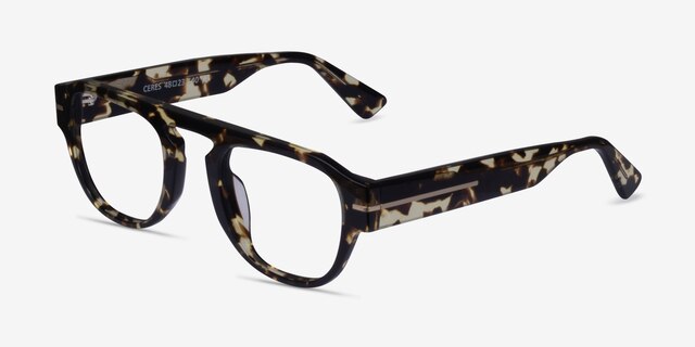 Ceres Tortoise AcetateEyeglass Frames from EyeBuyDirect, Angle View