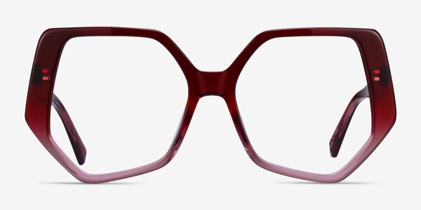Feliz Burgundy Clear Acetate Eyeglass Frames
