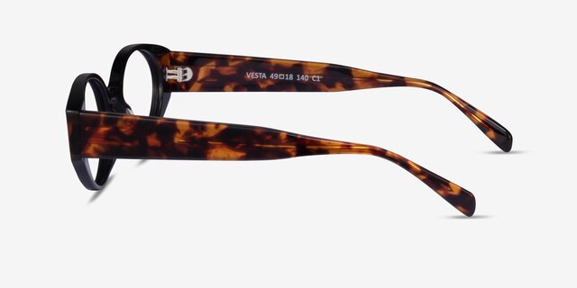 Vesta Black Tortoise AcetateEyeglass Frames from EyeBuyDirect, Side View