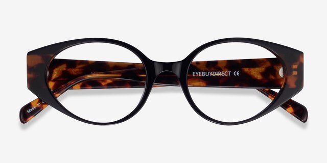Vesta Black Tortoise AcetateEyeglass Frames from EyeBuyDirect, Closed View