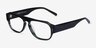 Tempo Green Striped AcetateEyeglass Frames from EyeBuyDirect, Angle View