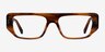 Ersa Brown Striped AcetateEyeglass Frames from EyeBuyDirect, Front View