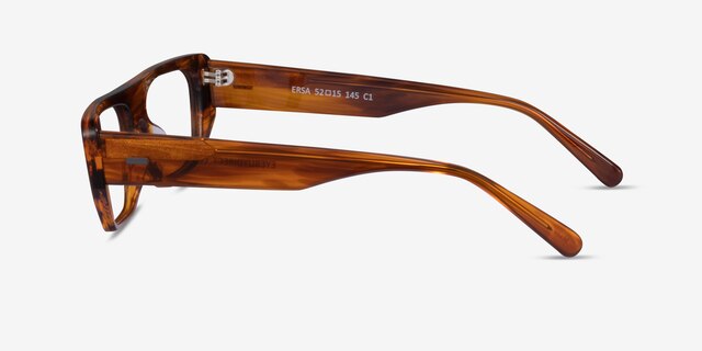 Ersa Brown Striped AcetateEyeglass Frames from EyeBuyDirect, Side View