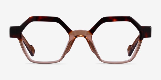 Hexed Tortoise Clear Brown AcetateEyeglass Frames from EyeBuyDirect, Front View
