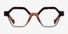 Hexed Tortoise Clear Brown AcetateEyeglass Frames from EyeBuyDirect, Front View
