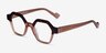 Hexed Tortoise Clear Brown AcetateEyeglass Frames from EyeBuyDirect, Angle View