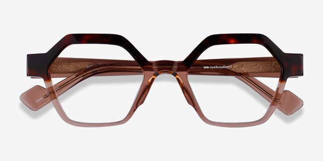 Hexed Tortoise Clear Brown AcetateEyeglass Frames from EyeBuyDirect, Closed View