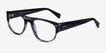 Greg Blue Striped AcetateEyeglass Frames from EyeBuyDirect, Angle View