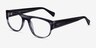 Greg Blue Striped AcetateEyeglass Frames from EyeBuyDirect, Angle View