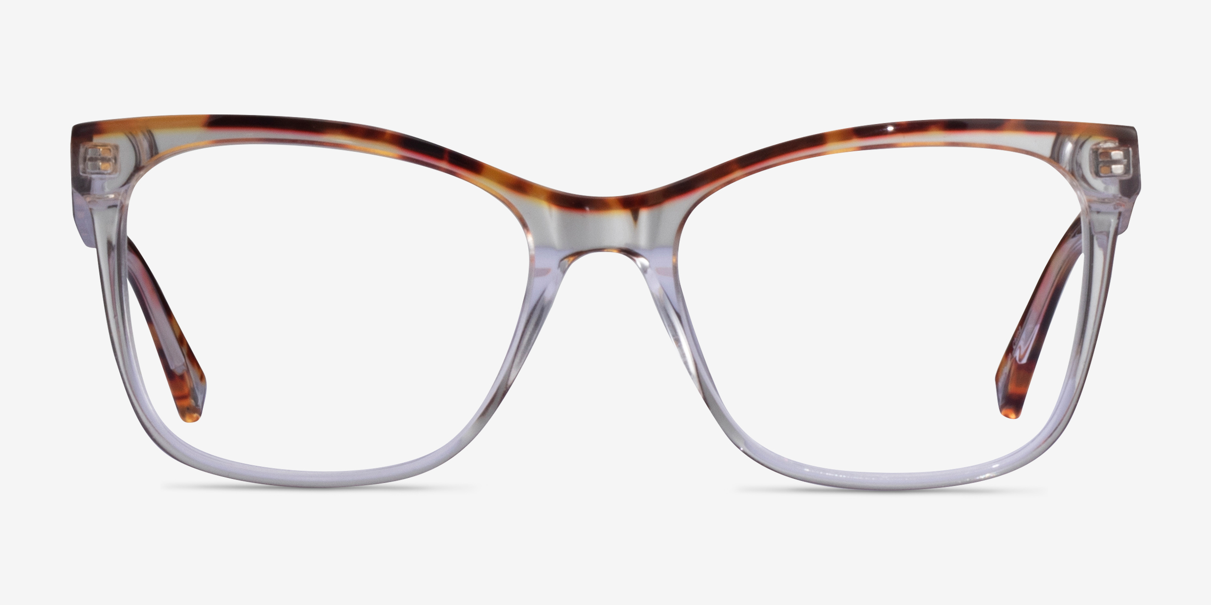 Rima Square Tortoise Clear Glasses for Women | Eyebuydirect