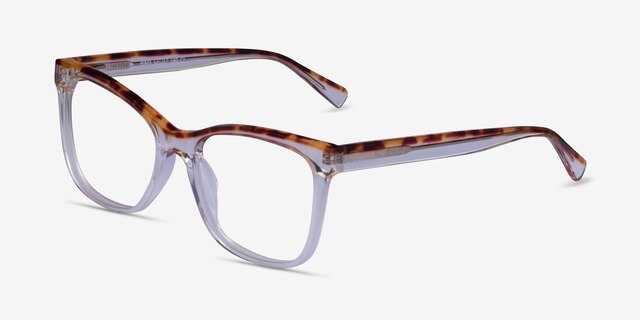 Rima Tortoise Clear AcetateEyeglass Frames from EyeBuyDirect, Angle View