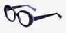 Troupe Tortoise Purple AcétateMontures de lunettes de vue d'EyeBuyDirect, Vue d'Angle