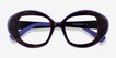 Troupe Tortoise Purple AcetateEyeglass Frames from EyeBuyDirect, Closed View