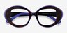 Troupe Tortoise Purple AcétateMontures de lunettes de vue d'EyeBuyDirect, Vue Rapprochée
