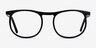 Regent Black AcetateEyeglass Frames from EyeBuyDirect, Front View