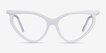 Siamese White AcetateEyeglass Frames from EyeBuyDirect, Front View