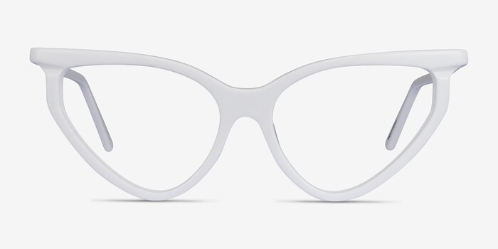 Siamese White Acetate Eyeglass Frames from EyeBuyDirect