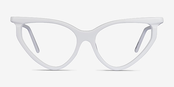 Siamese White Acetate Eyeglass Frames