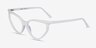 Siamese White AcetateEyeglass Frames from EyeBuyDirect, Angle View