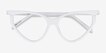 Siamese White AcetateEyeglass Frames from EyeBuyDirect, Closed View