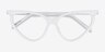 Siamese White AcetateEyeglass Frames from EyeBuyDirect, Closed View