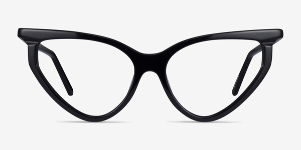 Siamese Black Acetate Eyeglass Frames