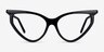 Siamese Black AcetateEyeglass Frames from EyeBuyDirect, Front View